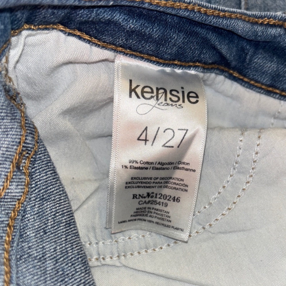 Kensie Distressed Ankle skinny crop blue Jeans size 4/27 - Picture 10 of 10